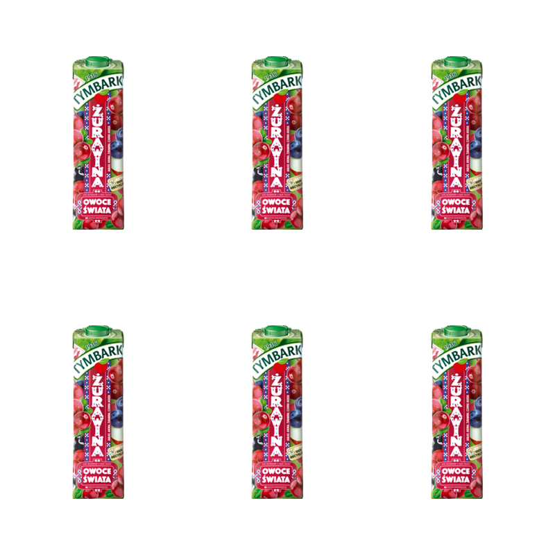 Tymbark Owoce Świata Napój wieloowocowy żurawina 1 l X6